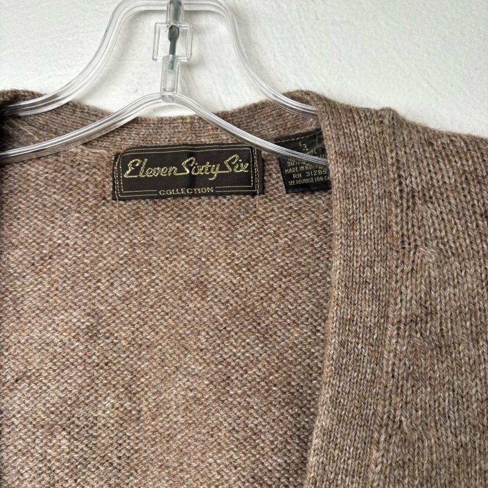 Vintage Eclectic Grandpa Wool Blend Cardigan Vest L - Picture 4 of 11